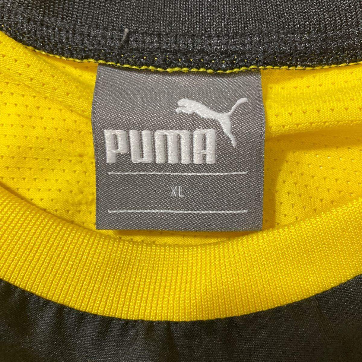 PUMA プーマ ピステ ウインドブレーカー 防風 サイズXL サッカー メンズ ブラック イエロー メッシュ切り替え 長袖 フットサル 40113J_画像4