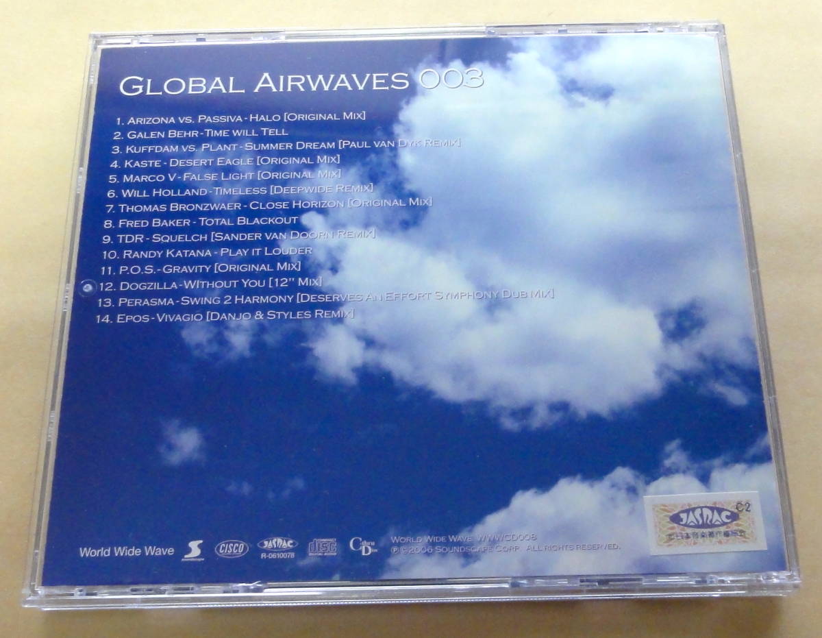 Global Airwaves 003 CD 　トランス Trance Paul van Dyk_画像2