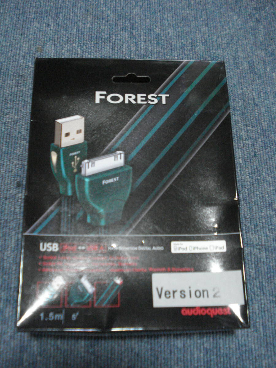 新品? audioquest FOREST USB iPod ⇔UAB A 1.5m オーディオ用USBケーブル ジャンク扱い_画像1