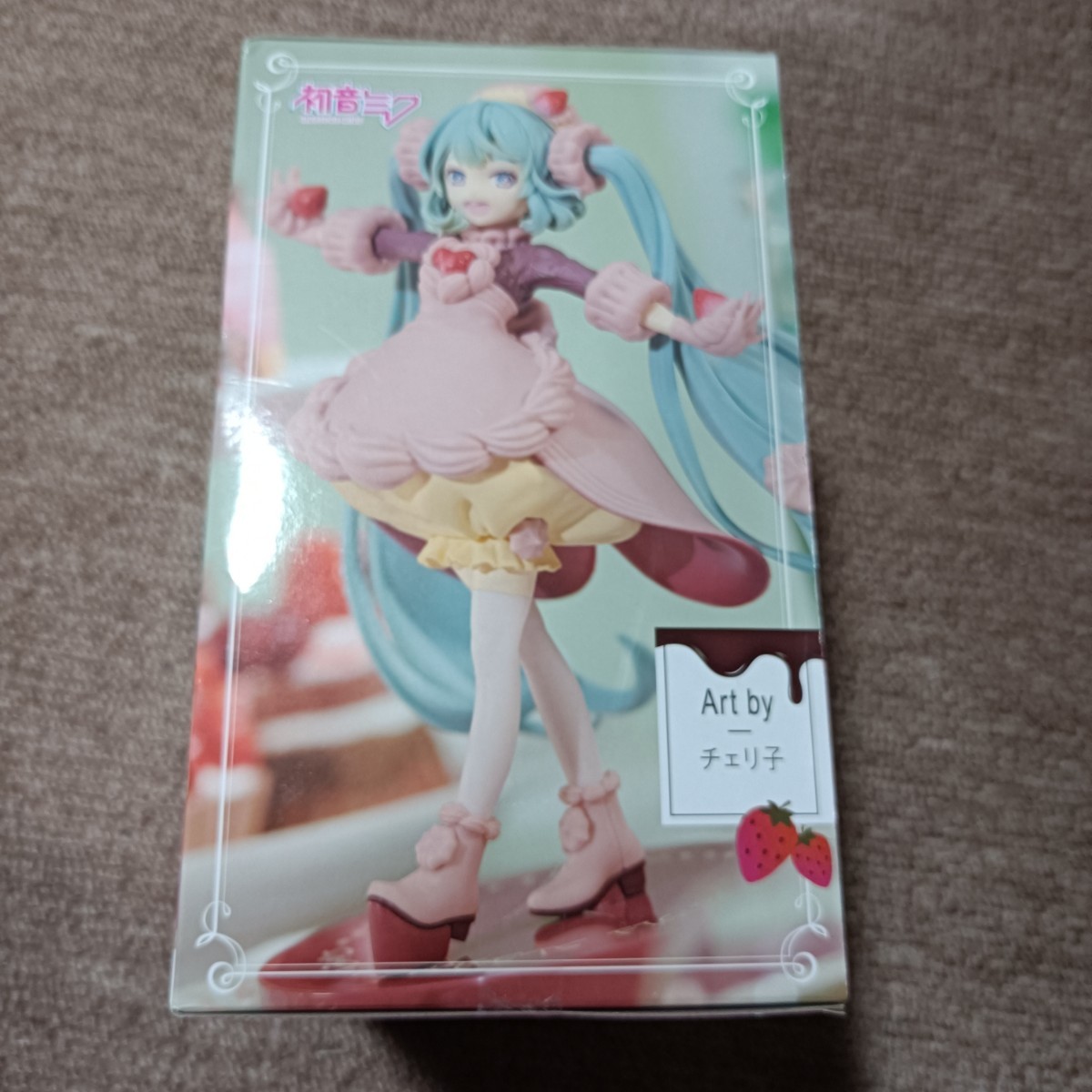 新品 未開封 初音ミク SweetSweet シリーズ フィギュア figure いちごのチョコショート FuRyu フリュー Sweet いちご Art by チェリ子_画像6