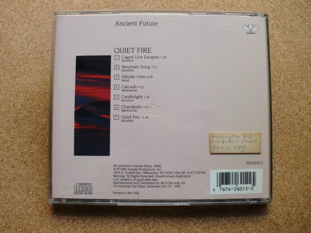 ＊【CD】Ancient Future／QUIET FIRE（ND61012）（輸入盤）_画像4