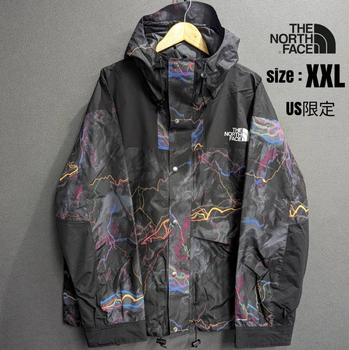 最終値下げ!!【日本未発売】THE NORTH FACE ノースフェイス マウンテンパーカー メンズ ブラック 黒/XXL アウター DRYVENT US限定 1点のみ