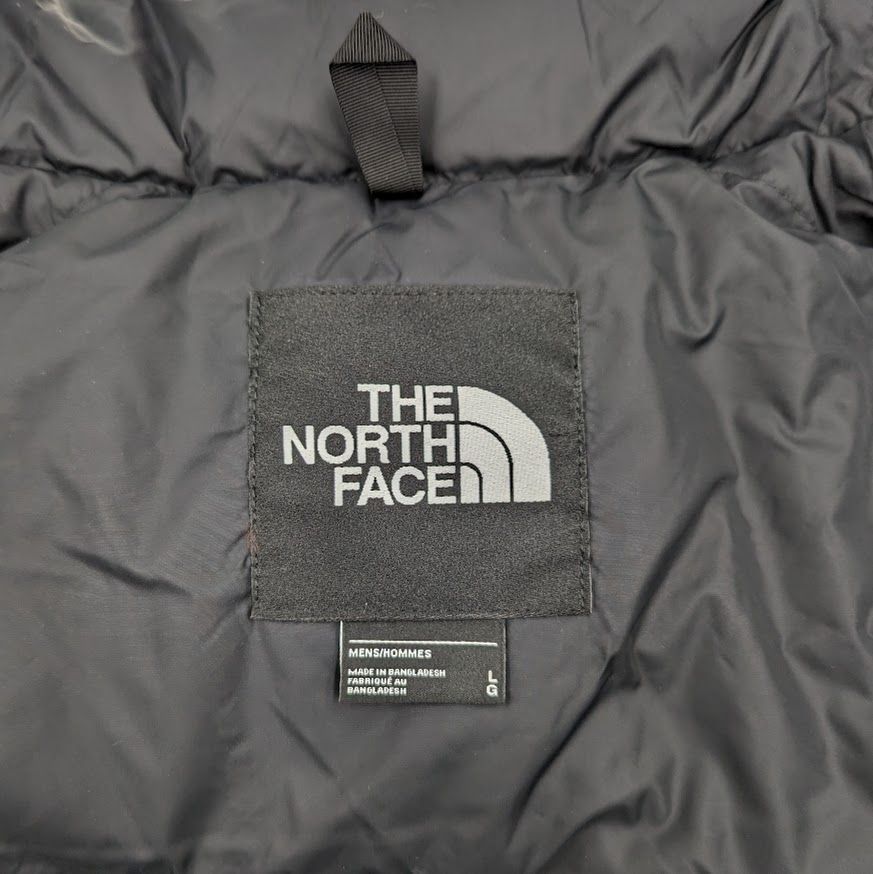 再入荷1点のみ!!【日本未発売】THE NORTH FACE ノースフェイス ヌプシ 人気 ダウンベスト 茶 ブラウン/L 総柄 アウター アメリカ US限定