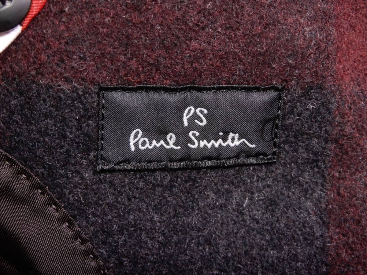 ポールスミス Paul Smith ウールブレンド エポーレット付き チェックコート M_画像8