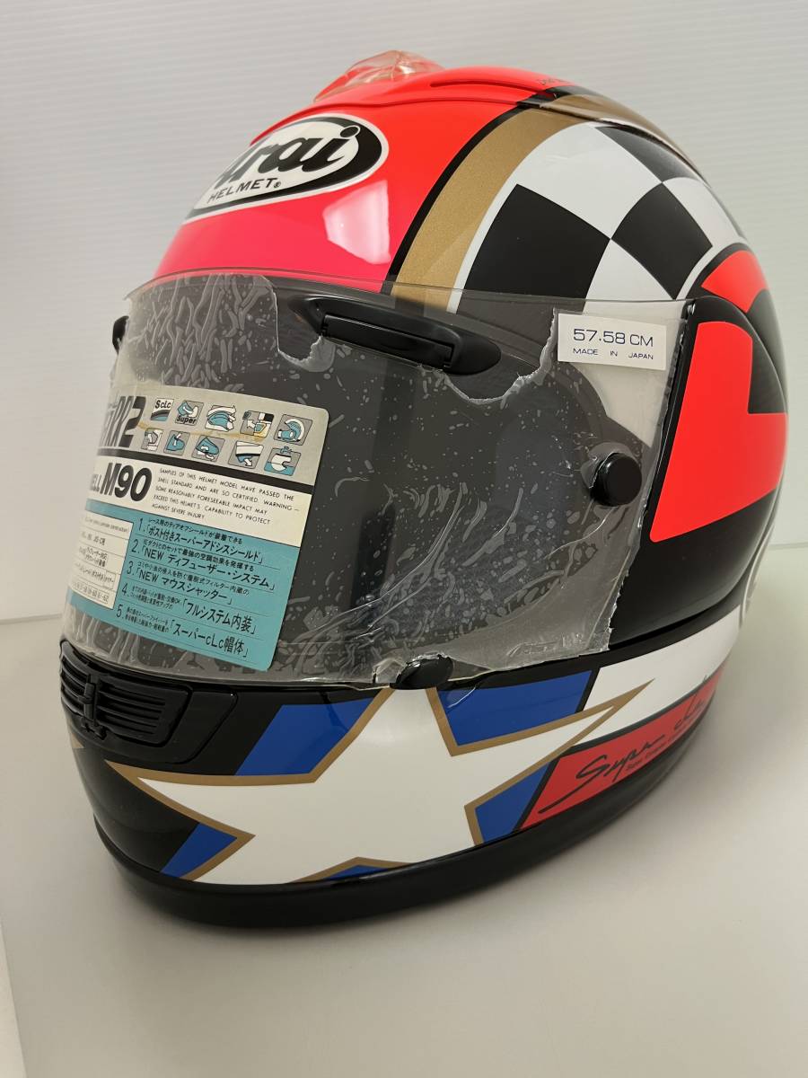 新品未使用超美品！ケビン・シュワンツ／KEVIN Schwantz／シグネーチャーモデルレプリカ／Arai／RX-7 RR2／サイズ M_画像1