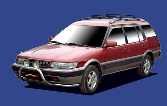 ☆TUFREQシステムキャリア スプリンターカリブ AE95G ルーフレール付車用 ベースキット1台分_画像1