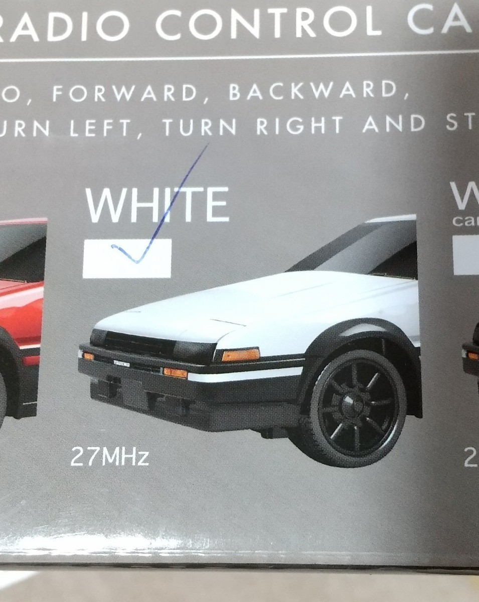 未開封・保管品 ラジコン トヨタ スプリンタートレノ TOYOTA TRUENO WHITE ホワイト AE86 _画像8