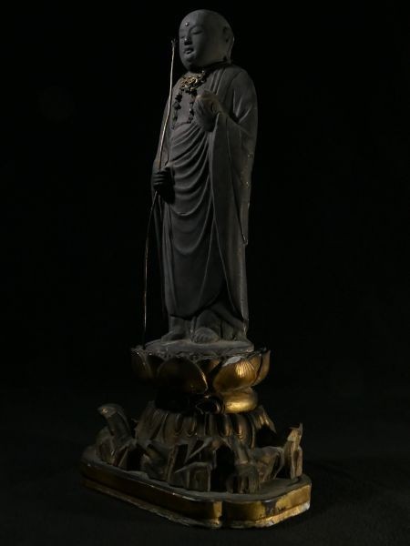d0130 古い仏像 仏教美術 焼物 地蔵菩薩立像 お地蔵様_画像3