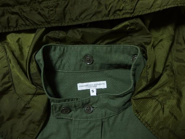 22SS Engineered Garments エンジニアードガーメンツ Fishing Over Shirt Cotton Ripstop フード付き フィッシング オーバー シャツ S_画像4