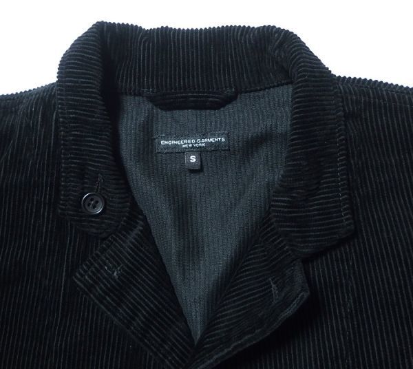 18AW Engineered Garments エンジニアードガーメンツ Loiter Jacket 8W Corduroy ロイター ジャケット S 黒_画像7