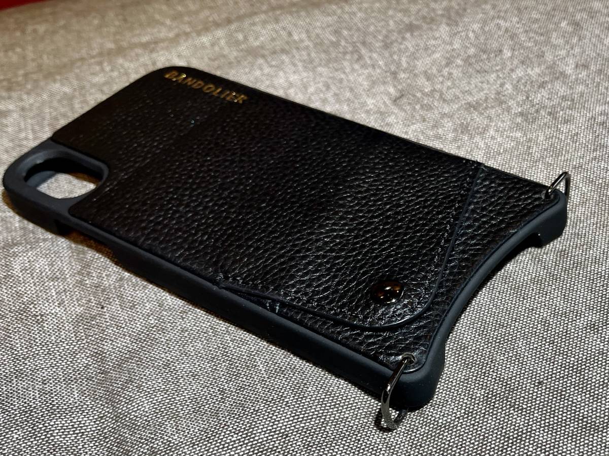 【美品中古】BANDOLIER iPhone XR用 スマホカバー スマホケース 黒色 バンドリヤーブランド 携帯電話アイフォン用カバー/ケース_画像7