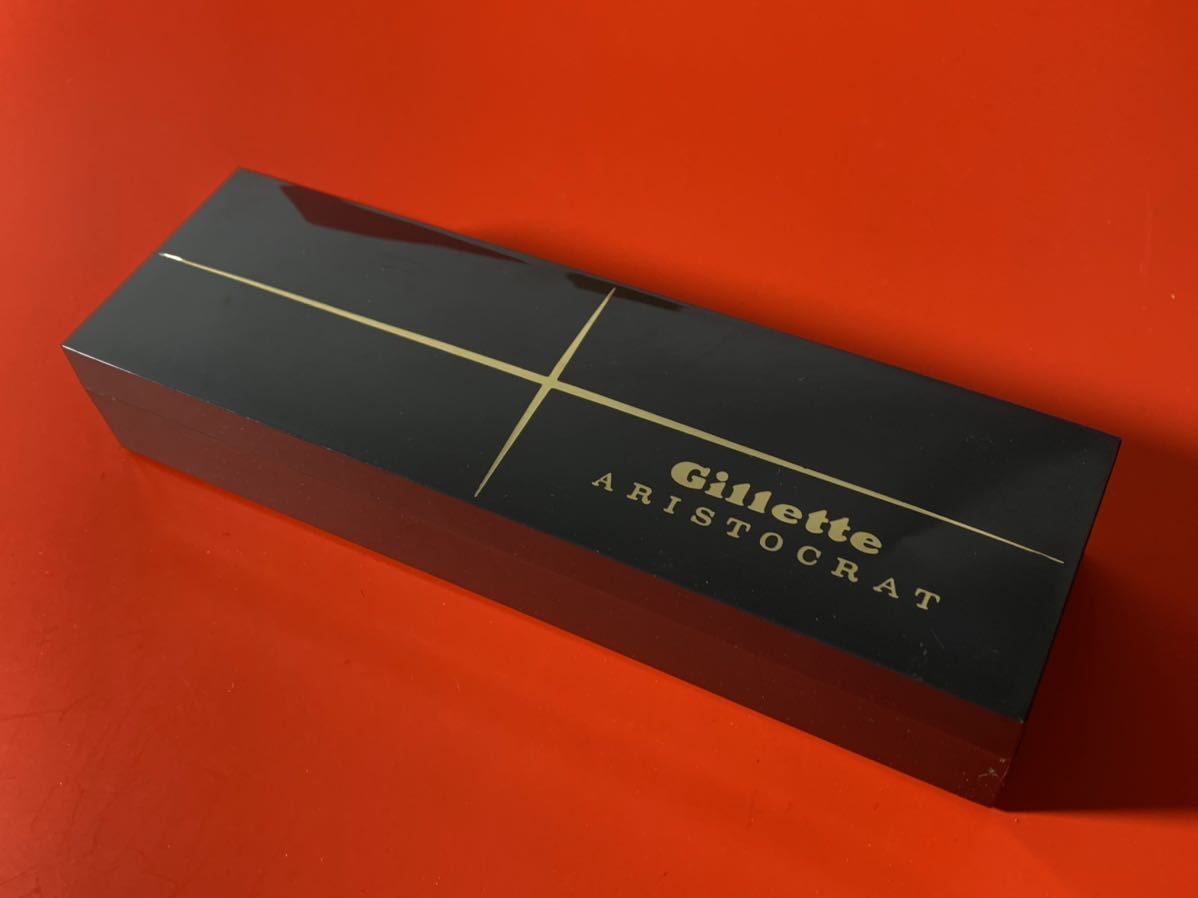 1000円〜■Gillette ジレット ARISTOCRAT アリストクラット 両刃カミソリ 剃刀 ヴィンテージ T字 ケース付 ★okoy2334618-250★o9269_画像9