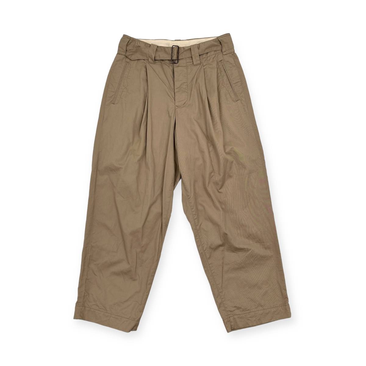 HAVERSACK Haversack bell tedo wide tapered pants size M / beige / chinos / made in Japan / men's / belt attaching 