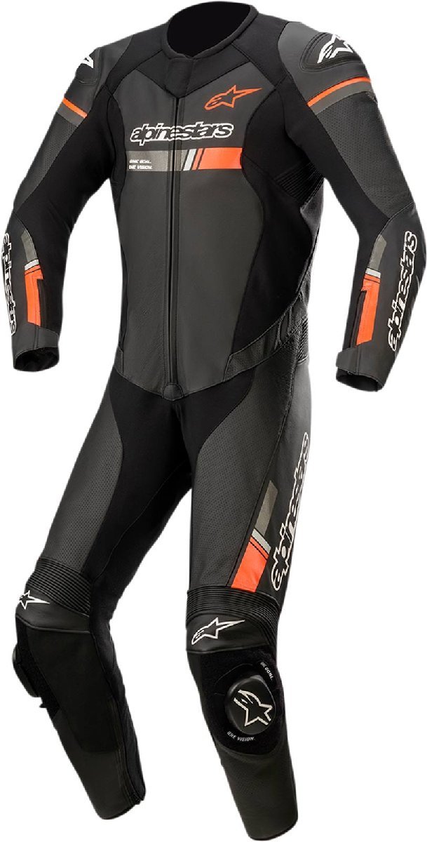  size US 48 / EU 58 - black / red flow re cent -ALPINESTARS Alpine Stars GP Force Chaser one-piece leather suit 