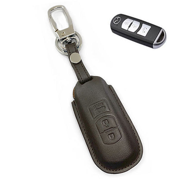  original leather A specification smart key case Mazda tea color series free shipping 