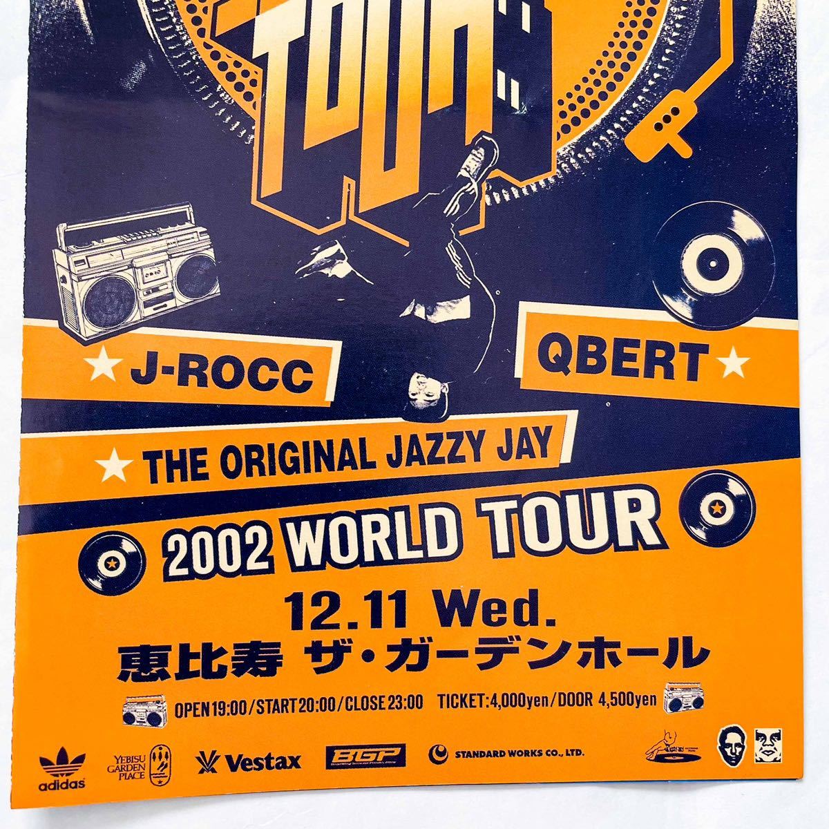 SCRATCH スクラッチ 2002年 DJ ライブ フライヤー1枚〈検索:DJ QBEAT キューバート JAZZY JAY J-ROCC アディダス VESTAX〉の画像2