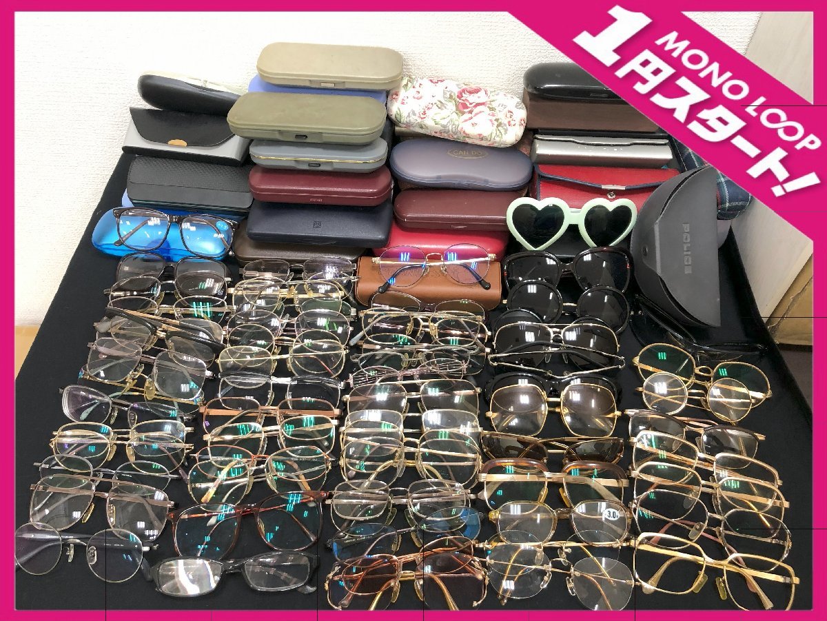 【10YS平01011F】1円スタート★メガネ 大量★RODENSTOCK★LUSTER★金張り★金縁★サングラス★老眼鏡★まとめ★約5.5kg★_画像1