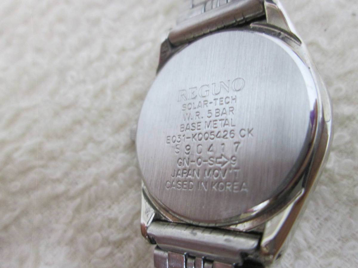 (3)! Citizen CITIZEN Regno REGUNO solar lady's wristwatch E031-K005426 operation goods 