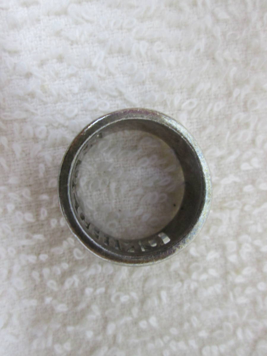 (4) ♪MOSCHINO モスキーノ 指輪 ロゴリング 925刻印 シルバー サイズ11号 箱付き_画像5