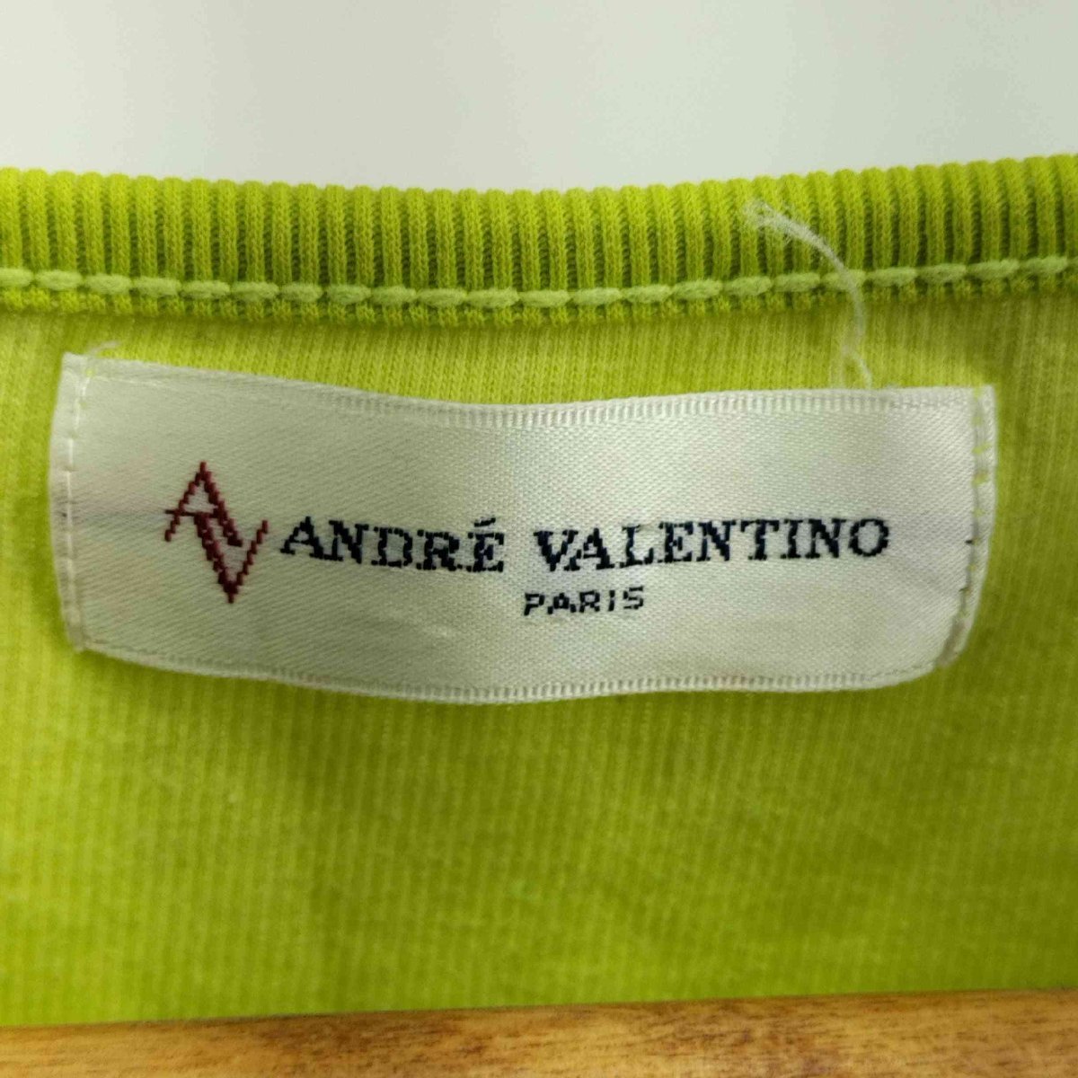 ANDRE VALENTINO(アンドレバレンティノ) ワンポイントラメロゴリブタンク レディース ONE 中古 古着 0545_画像6