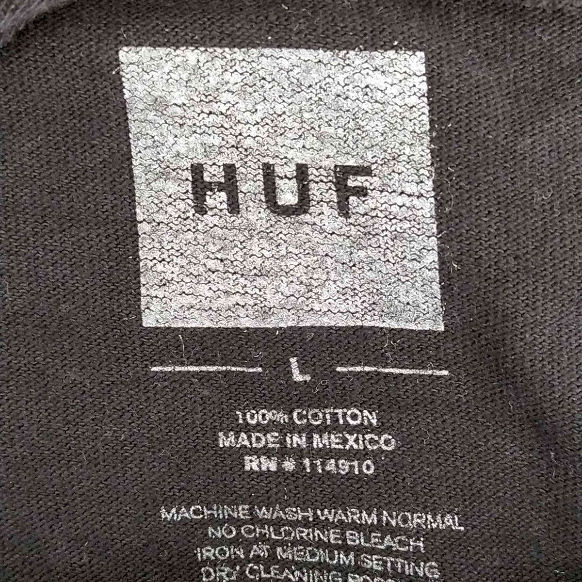 HUF(ハフ) ESSENTIALS TT L/S TEE メンズ import：L 中古 古着 0308_画像6