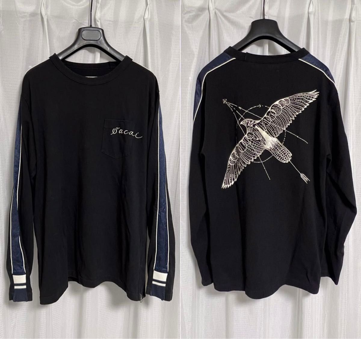 直営限定 sacai Dr woo 19SS 刺繍サイドジップ ロンT サイズ4 直営限定 sacai Dr woo 19SS 刺繍サイドジップ ロンT サイズ4