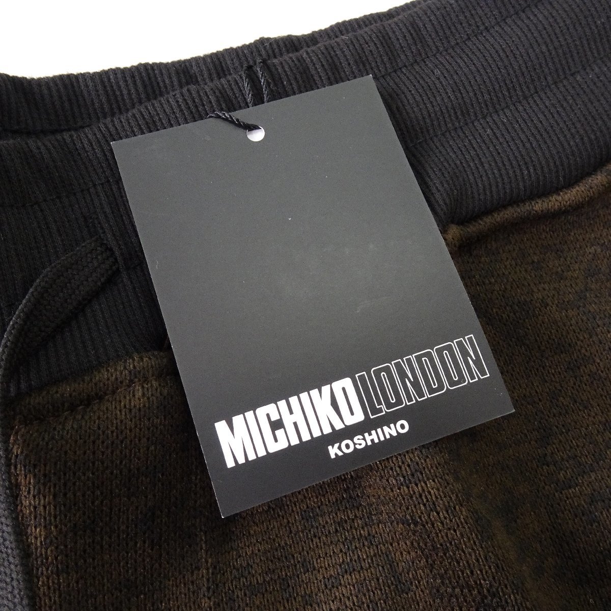 新品 ミチコロンドン 裏起毛 ニット フリース パンツ M 茶【3WML-P222M_BN】 MICHIKO LONDON 秋冬 メンズ イージーパンツ スウェット_画像9