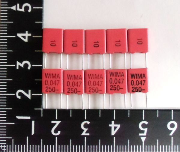 [10 piece ] WIMA 250V 0.047uF ±10% MKP2 height sound quality film condenser Short Lead 