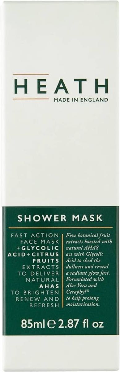 【HEATH/シャワーマスク 85ml -レモンの香り-】 メンズ ディープ クレンジング フェイスパック 洗顔前 ワンステップ 