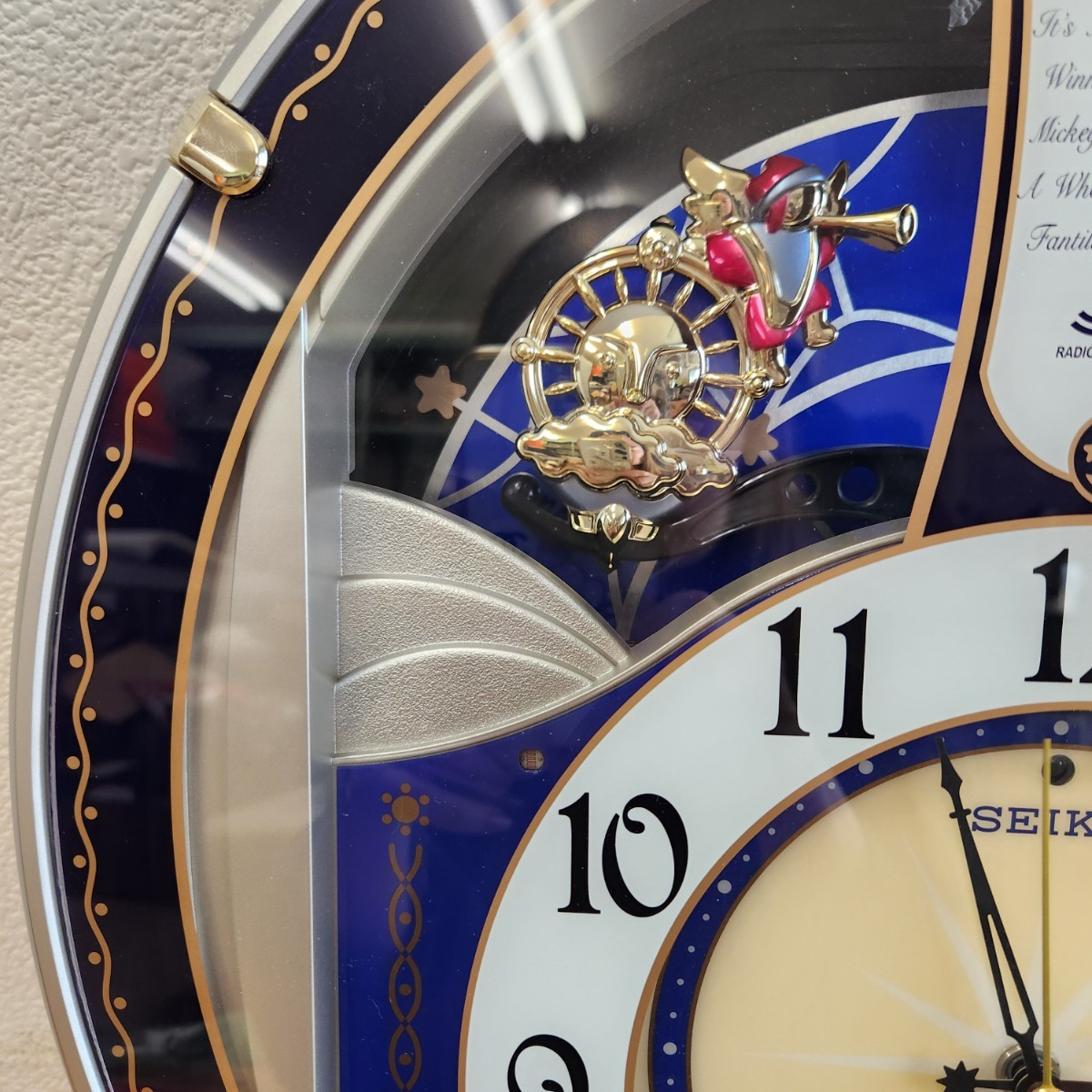 【稼働品】SEIKO　メロディー時計　ウエーブシンフォニー　電波時計　掛け時計　壁掛け時計　からくり時計　セイコー　AM215　美品_画像5