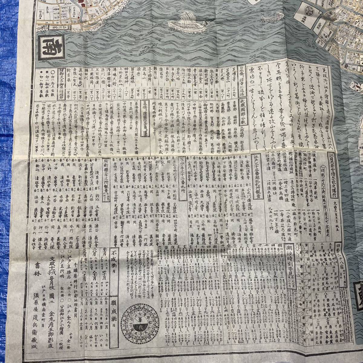 ◆古地図（復刻版）分間江戸大絵図完 文政11年 日本橋須原屋蔵版 195cm×163cm_画像6