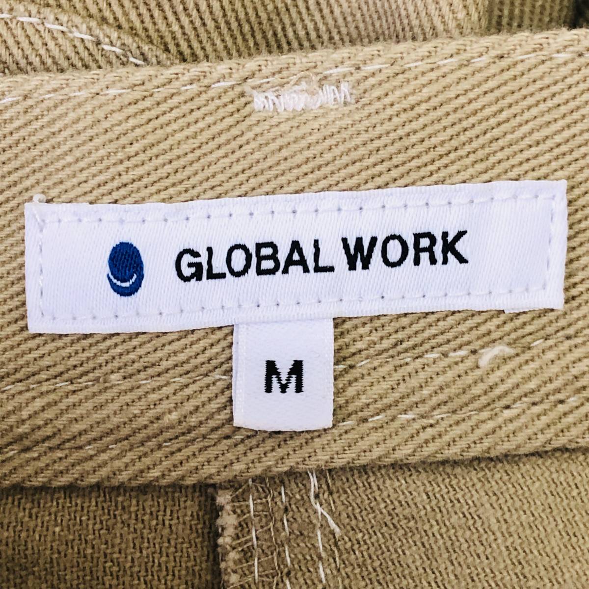 k2784 美品 GLOBAL WORK グローバルワーク スカート ロング ポケット スリット 綿100％ M ベージュ 無地 ベーシックカジュアルスタイル の画像8
