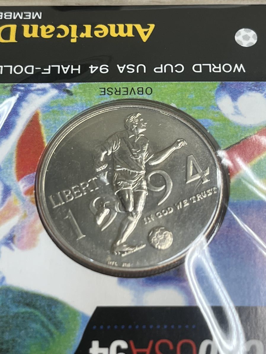 1円スタート ワールドカップ 94 アメリカ大会公式記念コイン World Cup USA94 50セント 白銅貨_画像3