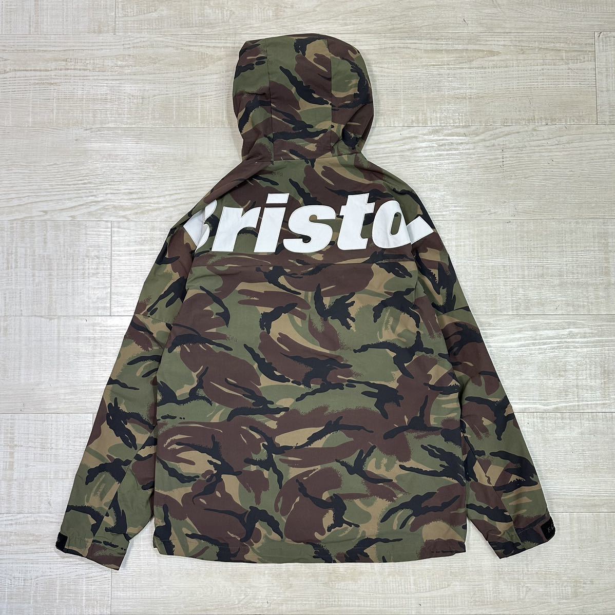 22ss 2022 F.C.Real Bristol FCRB BIG LOGO PRACTICE JACKET ブリストル ビッグ ロゴ プラクティス ジャケット FCRB-220039 CAMO サイズ L_画像3