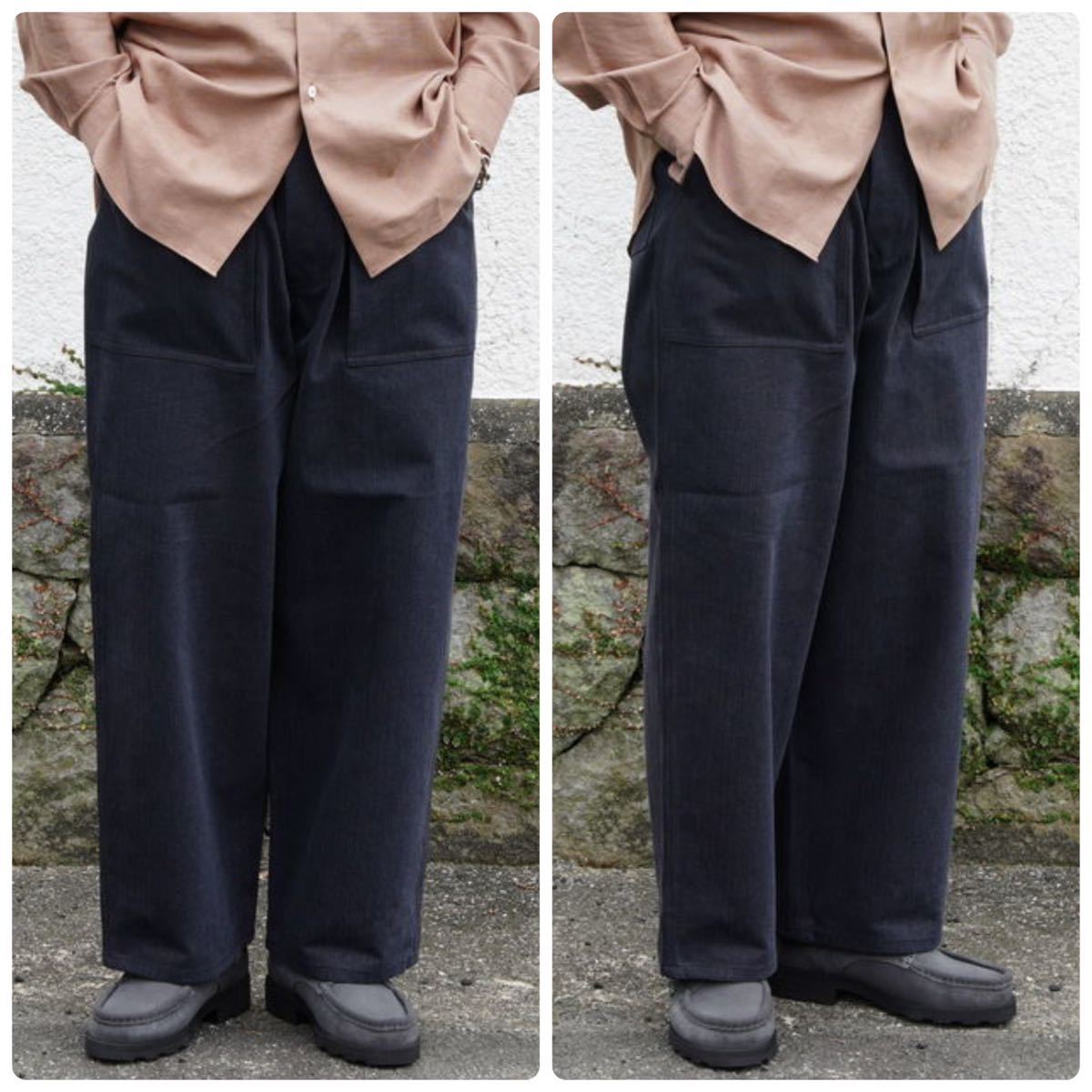 23aw 2023 美品 MAATEE & SONS マーティーアンドサンズ UTILITY PT PANTS MT3303-0207A ヘリンボーン ユーティリティー パンツ サイズ 2_画像2