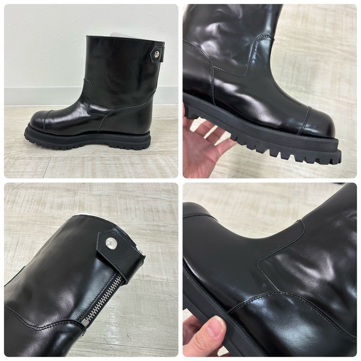 22aw 2022 未使用 tao COMME des GARCONS タオ コム デ ギャルソン バックジップ ステアガラス ハーフ ブーツ サイズ 25.5cm 定価82.500円_画像7