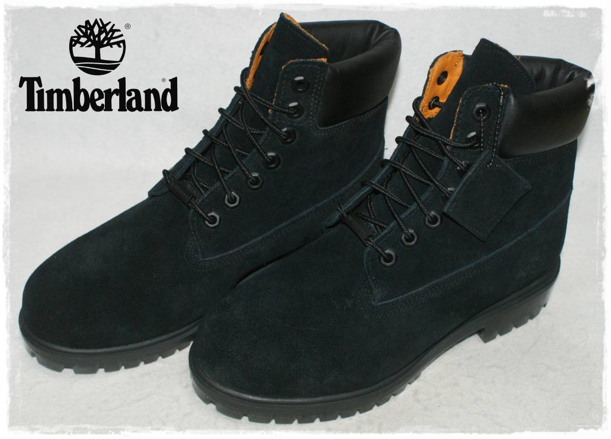 ★送料込み★未使用品★定価27,500円★US7W/25cm ティンバーランド Timberland 6インチ プレミアムブーツ スエードレザー オールブラック_画像1