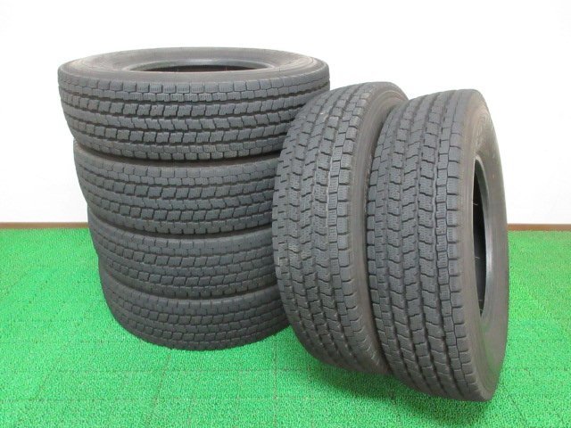 ZL739【送料無料】205/85R16 117/115 12PR 超溝高 8.5~9分山 ヨコハマ スタッドレス iG91 2022年製 6本 激安 中型 2トン トラック エルフ_画像1