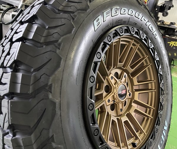 新作 VORTEK VRT604 17x9 ラングラー グラディエーター 17インチタイヤホイールセット BFGoodrich All Terrain TA KO2 265/70R17 285/70R17_画像6