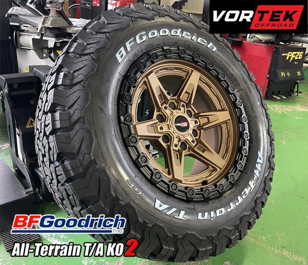 新作 VORTEK VRT602 17x9 エスカレード タホ 17インチタイヤホイールセット BFGoodrich All Terrain TA KO2 265/70R17 285/70R17_画像1