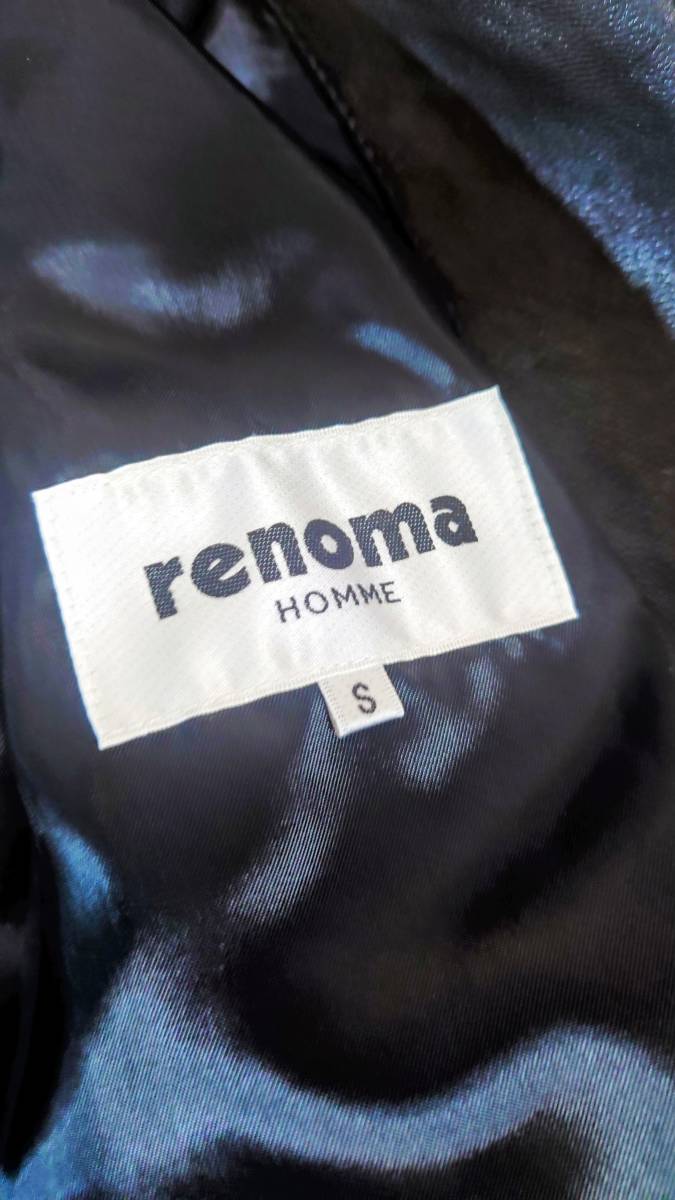 renoma HOMME 山羊革レザーキルティングジャケット　ブラック　Sサイズ　_画像4