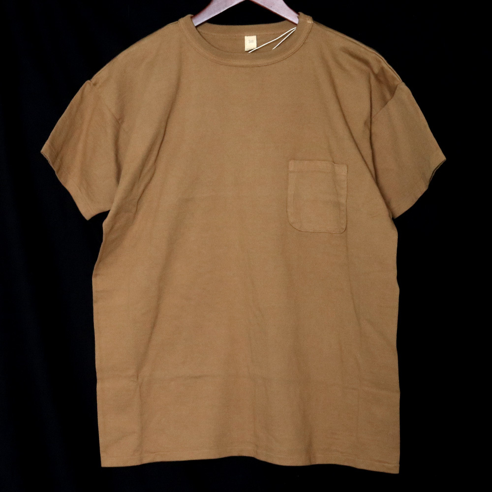 未使用 TAIGA TAKAHASHI TEE SHIRT サイズ38 CAMEL LOT. 601 タイガ タカハシ 半袖Tシャツ カットソー