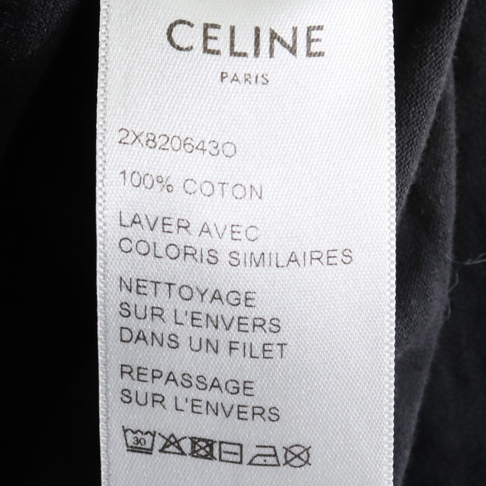 CELINE タイダイロゴプリントTシャツ ブラック 2X8206430 セリーヌ 21AW 半袖カットソー_画像5