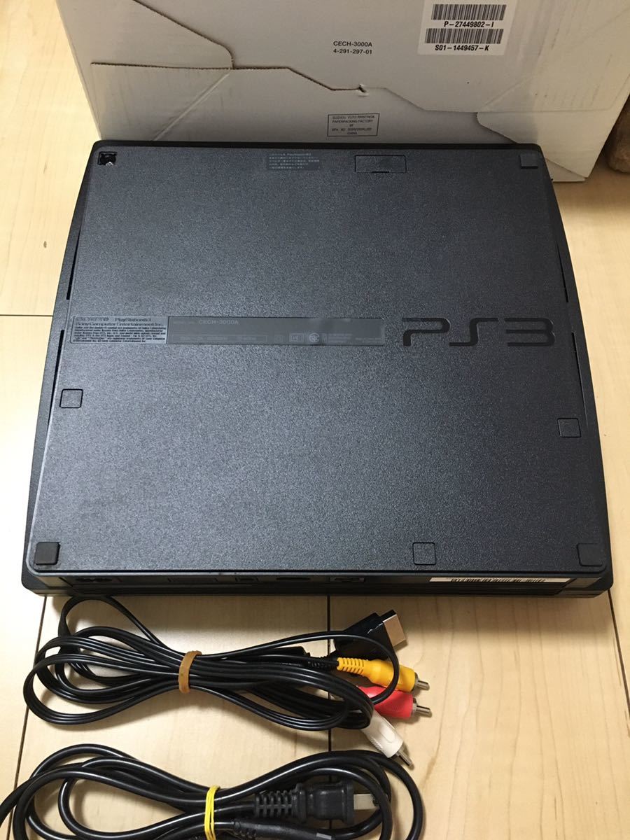 PS3本体　CECH-3000A 160GB ブラック　箱付属_画像3