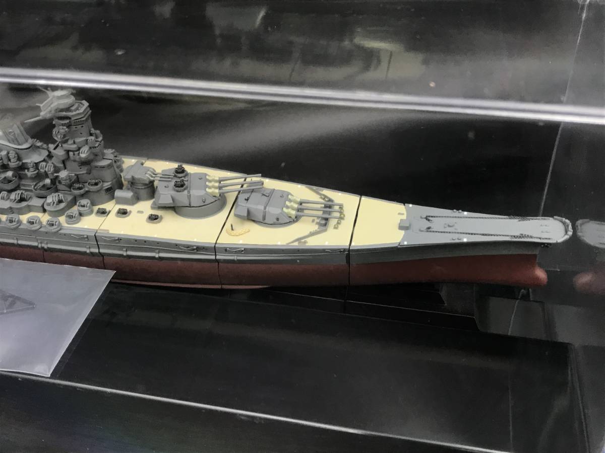 SE0115-14◆ジャンク 船 模型 プラモデル 戦艦大和？ ケース付 全長 約37cm_画像4