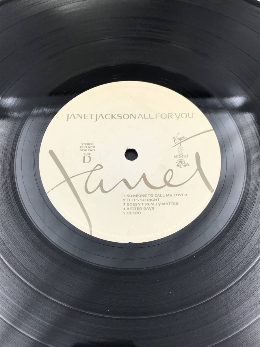 SE0131-16◆US盤 2枚組 JANET JACKSON ALL FOR YOU LPレコード オール・フォー・ユー ジャネット・ジャクソン 再生未確認_画像6
