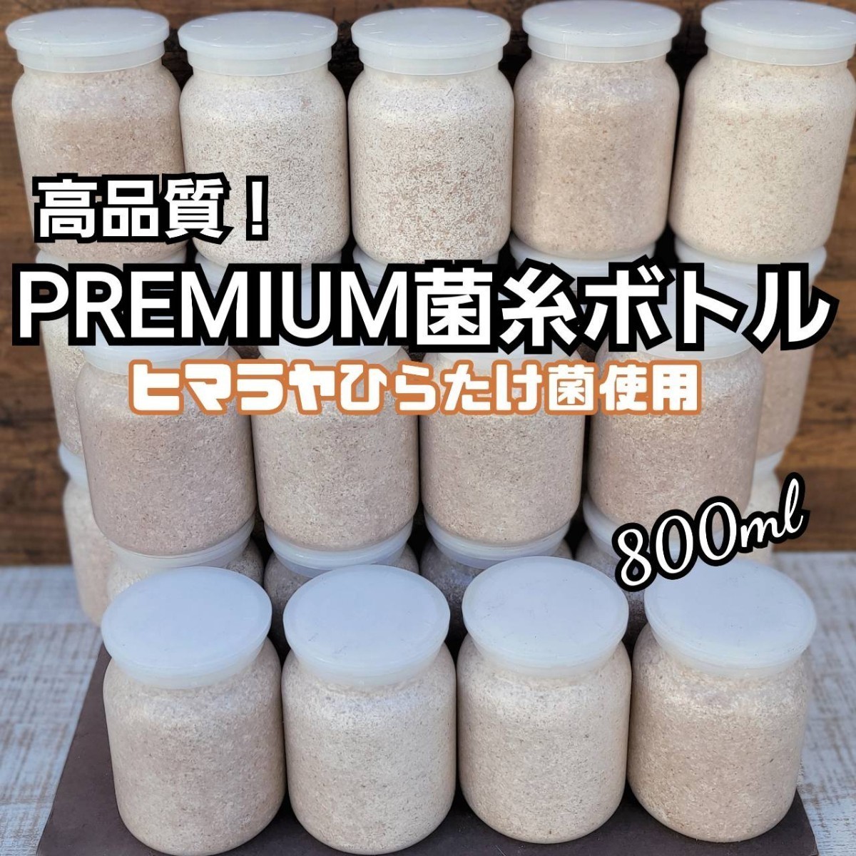 極上！ヒマラヤひらたけプレミアム菌糸瓶【800ml 】トレハロース・ローヤルゼリー・キトサン強化配合　ニジイロクワガタ、オオクワにお薦め_画像1