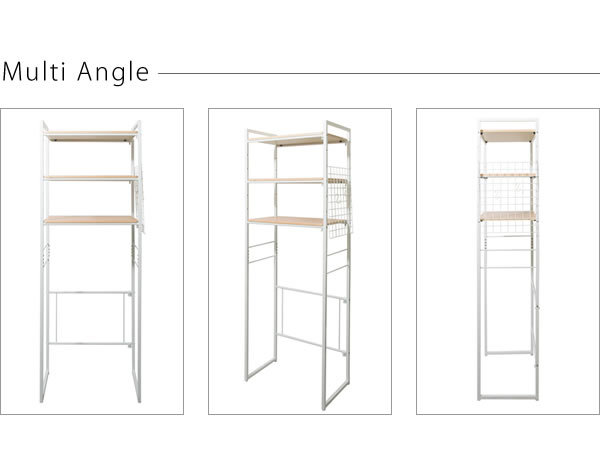 洗濯機上ランドリーラック ランドリー収納ラック　ブラウン色_画像4