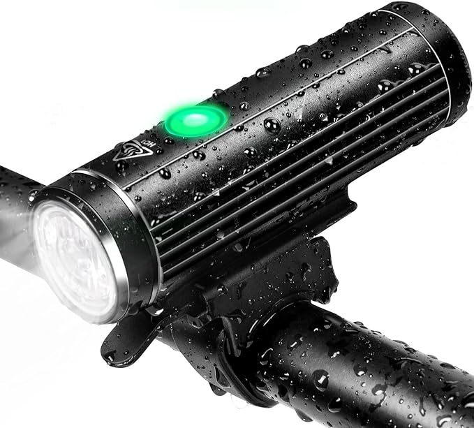 自転車 ライト USB充電式 自転車ヘッドライト 2000mAh大容量 4つ調光モード 懐中電灯兼用_画像1