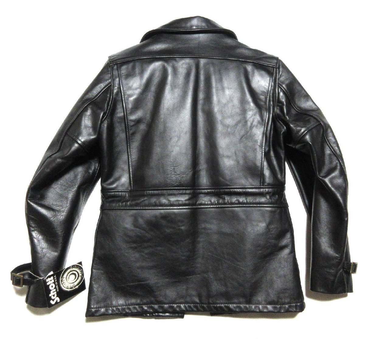 未使用に近い Schott 699H/7142 HORSE LEATHER JACKET/ BLACK ショット ホースハイド レザー ジャケット/40/ブラック/USA/アメリカ/米国製_画像2